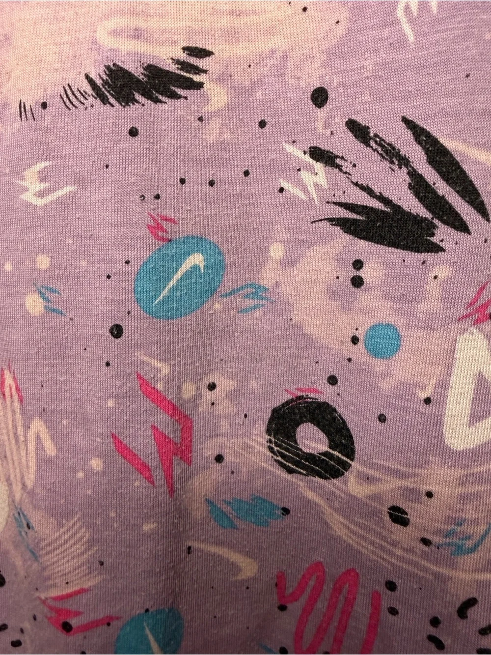 Nike 3Brand by Russell Wilson Purple Abstract Print Short Sleeve Tee